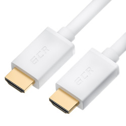 Greenconnect Кабель 3.0m HDMI версия 2.0 HDR 4:2:2, Ultra HD, 4K 60 fps 60Hz/5K*30Hz, 3D, AUDIO, 18.0 Гбит/с, 28/28 AWG, OD7.3mm, тройной экран, белый, GCR-HM761-3.0m