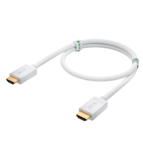 GCR Кабель PROF 2.5m HDMI 2.0, Ultra HD, 4K 60Hz / 5K*30Hz, HDR 4:4:4, 3D, AUDIO, 18.0 Гбит/с, белый, 2 X экран, армирование, GCR-52027