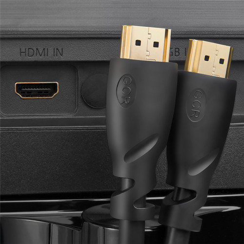 GCR Кабель Premium 0.3m HDMI версия 2.0, HDR Ultra HD 4K60 Hz/ 5K30Hz, 3D, Ethernet 18.0 Гбит/с, OD8.0mm, 28/26 AWG, черный, GCR-51766