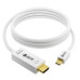 GCR Кабель-переходник 1.8m, mini DisplayPort > HDMI, M/M, белый, поддержка 4K, GCR-55056
