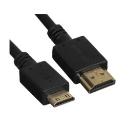 Кабель/ Кабель GoPower HDMI (m)-miniHDMI (m) 1,8м ПВХ ver.1.4 черный Premium Zip-Lock c подвесом (1/100)
