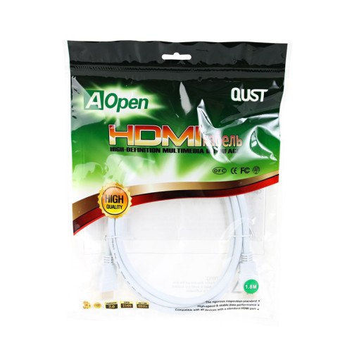Кабель/ Кабель HDMI 19M/M ver 2.0, 1.8М, белый Aopen <ACG711W-1.8M> Кабель/ Кабель HDMI 19M/M ver 2.0, 1.8М, белый Aopen <ACG711W-1.8M>