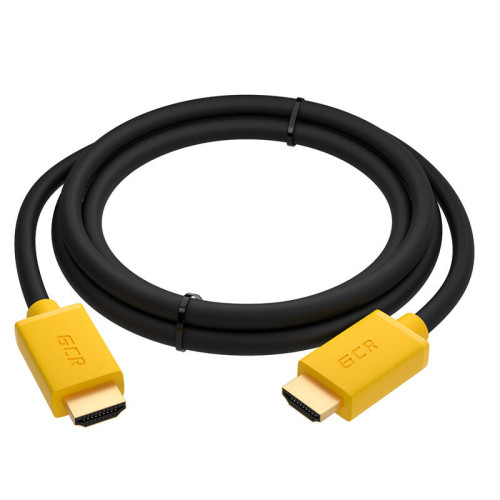 GCR Кабель 3.0m HDMI версия 1.4, черный, желтые коннекторы, OD7.3mm, 30/30 AWG, позолоченные контакты, Ethernet 10.2 Гбит/с, 3D, 4K GCR-HM440-3.0m, экран GCR Кабель 3.0m HDMI версия 1.4, черный, желтые коннекторы, OD7.3mm, 30/30 AWG, позолоченные контакты, Ethernet 10.2 Гбит/с, 3D, 4K GCR-HM440-3.0m, экран