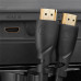 Greenconnect Кабель PROF 15.0m HDMI версия 2.0, черный, OD9.0mm, 28/24 AWG, позолоченные контакты, Ethernet 18.0 Гбит/с, 3D, 4K GCR-HM313-15.0m, тройной экран