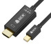 GCR Кабель-переходник 1.8m, mini DisplayPort > HDMI, M/M, черный, поддержка 4K GCR Кабель-переходник 1.8m, mini DisplayPort > HDMI, M/M, черный, поддержка 4K