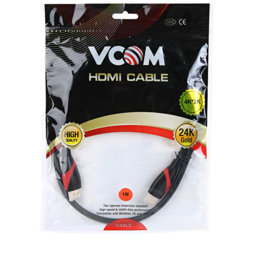 Кабель/ Кабель HDMI 19M/M ver. 2.0 black red, 1m VCOM <CG525-R-1.0>