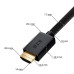 GCR Кабель 1.0m HDMI 2.0, M/M верхний угол, черный нейлон, HDR 4:2:2, Ultra HD, 4K 60 fps 60Hz/5K*30Hz, 3D, AUDIO, 18.0 Гбит/с, 28/28 AWG, GCR-53290