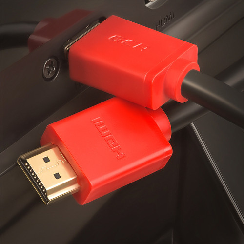 GCR Кабель 1.8m HDMI версия 1.4, черный, красные коннекторы, OD7.3mm, 30/30 AWG, позолоченные контакты, Ethernet 10.2 Гбит/с, 3D, 4K GCR-HM450-1.8m, экран GCR Кабель 1.8m HDMI версия 1.4, черный, красные коннекторы, OD7.3mm, 30/30 AWG, позолоченные контакты, Ethernet 10.2 Гбит/с, 3D, 4K GCR-HM450-1.8m, экран