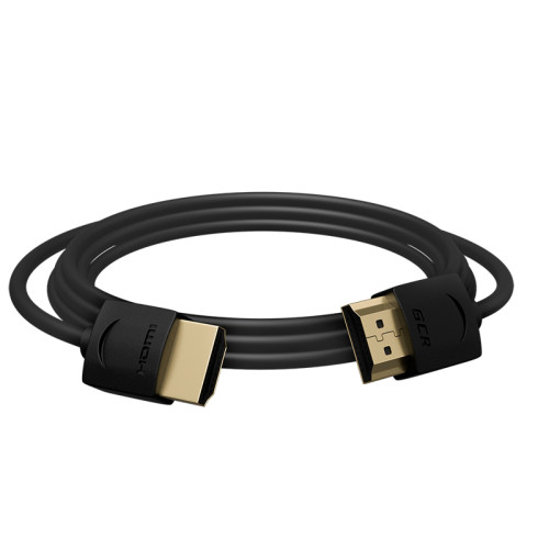 Greenconnect Кабель SLIM 2.0m HDMI 2.0, черный Slim, OD3.8mm, HDR 4:2:2, Ultra HD, 4K 60 fps 60Hz, 3D, AUDIO, 18.0 Гбит/с, 32/32 AWG, GCR-51596
