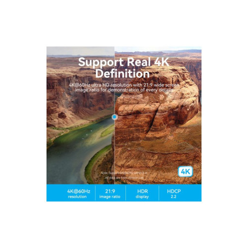 Кабель Vention HDMI High speed v2.0 with Ethernet 19M/19M - 8м