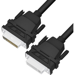 GCR Удлинитель 4.0m DVI-D, черный, DVI/DVI, 25M/25F, FullHD, 28 AWG, GCR-54717