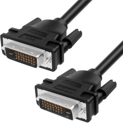 Greenconnect Кабель DVI-D 3.0m, черный, OD 8.5mm, 28/28 AWG, DVI/DVI, 25M/25M, GCR-DM2DMC-3.0m, двойной экран