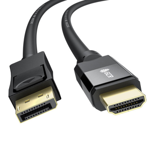 GCR PRO Кабель-переходник PROF 5.0m DisplayPort > HDMI, M/M, Ultra HD 4K, 60Hz, черный, 3Х экран с армированием, GCR-55529