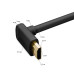 GCR Кабель 5.0m HDMI 2.1, черный, M верхний угол/M верхний угол, UHD 8K 60Hz/4K*120Hz, HDR 4:4:4, 3D, 48 Гбит/с, 3Х экран с армированием, GCR-56563