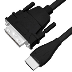 4PH Кабель 1.0m HDMI-DVI 19M / 25M, черный, двойной экран, 4PH-R90113