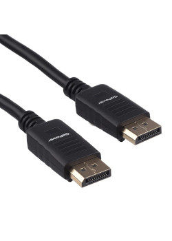 Кабель GoPower DisplayPort (m)-DisplayPort (m) 1.8м ПВХ ver.1.4 черный Premium Zip-Lock c подвесом
