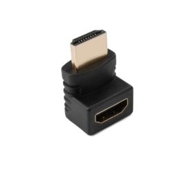 Кабель/ Переходник GoPower HDMI (m)-HDMI (f) угловой 4K 60Hz черный в пакете (1/500)