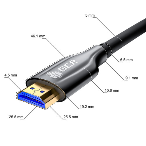 GCR Кабель 40m оптический HDMI 2.1 8K 60Hz, для подключения SmartTV, AppleTV, XBOX Series X, PS5, GCR-52436