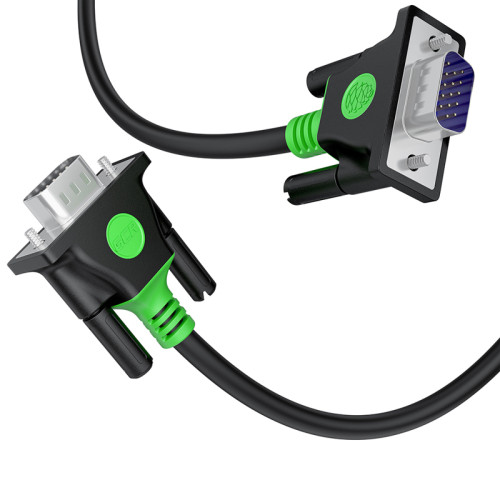 GCR Кабель PROF SVGA 20.0m чёрный, позолоченные контакты, ферритовые кольца, OD8.0mm, 15M / 15M, 28/28 AWG, двойной экран