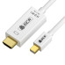 GCR Кабель-переходник 1.8m, mini DisplayPort > HDMI, M/M, белый, поддержка 4K, GCR-55056