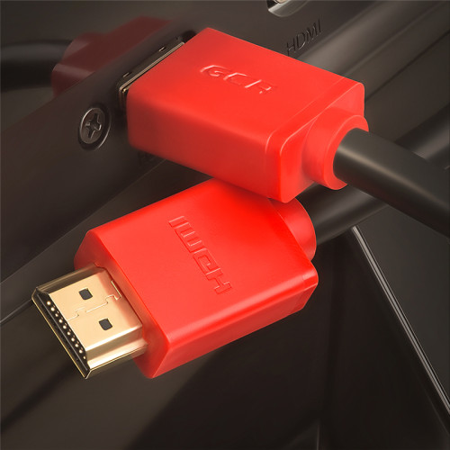 GCR Кабель 1.0m HDMI версия 1.4, черный, красные коннекторы, OD7.3mm, 30/30 AWG, позолоченные контакты, Ethernet 10.2 Гбит/с, 3D, 4K GCR-HM450-1.0m, экран GCR Кабель 1.0m HDMI версия 1.4, черный, красные коннекторы, OD7.3mm, 30/30 AWG, позолоченные контакты, Ethernet 10.2 Гбит/с, 3D, 4K GCR-HM450-1.0m, экран