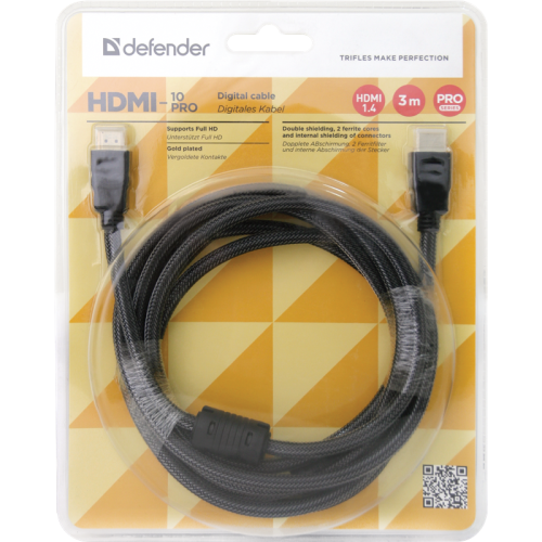 Defender Цифровой кабель HDMI-10PRO HDMI M-M, ver1.4, 3м