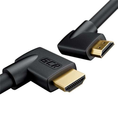 GCR Кабель 2.0m HDMI 2.0, M правый угол /M правый угол, черный, HDR 4:2:2, Ultra HD, 4K 60 fps 60Hz/5K*30Hz, 3D, AUDIO, 18.0 Гбит/с, 28/28 AWG, GCR-52313