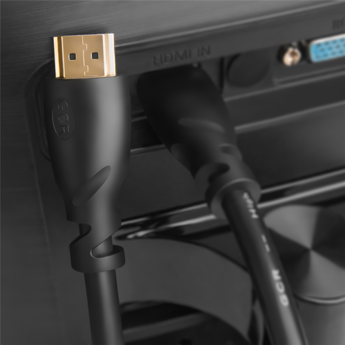 Greenconnect Кабель 0.3m HDMI версия 1.4, черный, OD7.3mm, 30/30 AWG, позолоченные контакты, Ethernet 10.2 Гбит/с, 3D, 4K, GCR-HM310-0.3m, экран