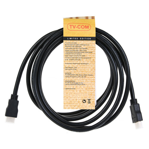 Кабель/ Кабель цифровой HDMI19M to HDMI19M, V1.4+3D, 3m TV-COM <CG150S-3M> Кабель/ Кабель цифровой HDMI19M to HDMI19M, V1.4+3D, 3m TV-COM <CG150S-3M>