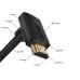GCR Кабель 2.0m HDMI 2.0, M верхний угол /M верхний угол, черный, HDR 4:2:2, Ultra HD, 4K 60 fps 60Hz/5K*30Hz, 3D, AUDIO, 18.0 Гбит/с, 28/28 AWG, GCR-52310
