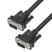 Greenconnect Кабель SVGA 1.0m чёрный, OD6.0mm. 15M / 15M GCR-VM2VM1-1.0m, 28/28 AWG, двойной экран