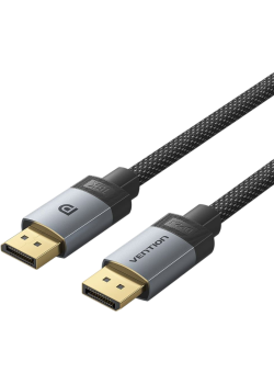 Кабель Vention DisplayPort v2.1 20M/20M - 2м Тканевая оплетка
