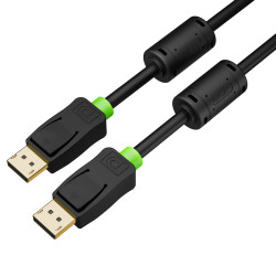 GCR PRO Кабель PROF 1.0m DisplayPort v1.4, 8K 60Hz, 4K 165Hz, черный, ферритовые фильтры, 3Х экран с армированием, GCR-53961