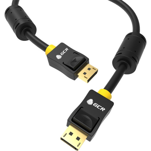 GCR Кабель PROF 15.0m DisplayPort v1.4, 8 K 60Hz, 4 K 165Hz, OD: 7.1mm, черный, ферритовые кольца, 28/28 AWG GCR Кабель PROF 15.0m DisplayPort v1.4, 8 K 60Hz, 4 K 165Hz, OD: 7.1mm, черный, ферритовые кольца, 28/28 AWG