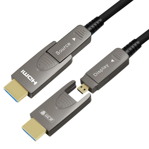 GCR AOC Кабель 100.0m оптический HDMI 2.1 8K 60Гц, съемный HDMI + Micro HDMI, 48 Гбит/с, GCR-57755