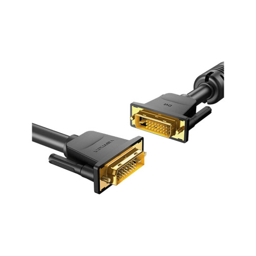 Кабель Vention DVI-D Dual link 25M/25M с ферритовым фильтром - 1.5м. Кабель Vention DVI-D Dual link 25M/25M с ферритовым фильтром - 1.5м.