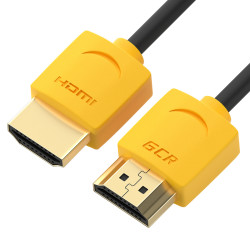 Greenconnect Кабель SLIM 0.3m HDMI 2.0, зеленые коннекторы Slim, OD3.8mm, HDR 4:2:2, Ultra HD, 4K 60 fps 60Hz, 3D, AUDIO, 18.0 Гбит/с, 32/32 AWG, GCR-51573