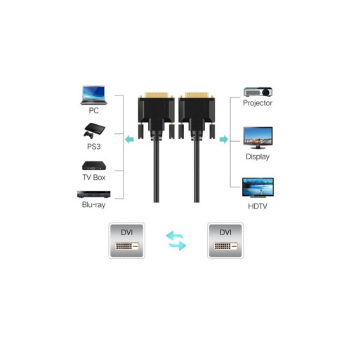 Кабель/ Кабель DVI (24+1) M/M  1.5m, 2 фильтра Aopen/Qust <ACG442GD-1.5M>