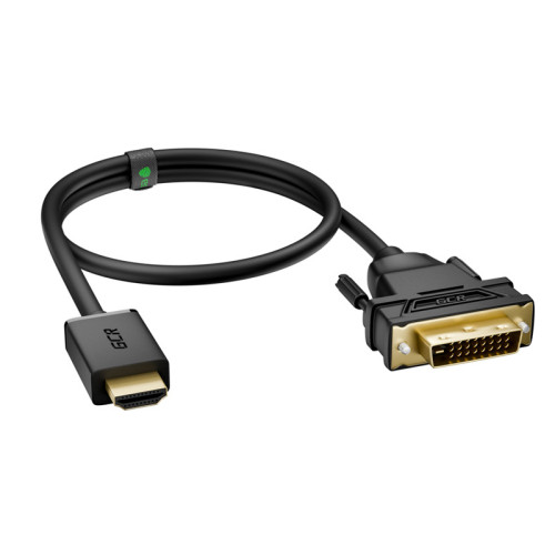Greenconnect Кабель HDMI-DVI 0.3m черный, OD7.3mm, 28/28 AWG, позолоченные контакты, 19pin AM / 24+1M AM Dual Link, GCR-HD2DVI1-0.3m, тройной экран Greenconnect Кабель HDMI-DVI 0.3m черный, OD7.3mm, 28/28 AWG, позолоченные контакты, 19pin AM / 24+1M AM Dual Link, GCR-HD2DVI1-0.3m, тройной экран