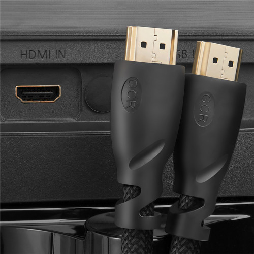 Greenconnect Кабель 0.3m HDMI версия 2.0, HDR 4:2:2, Ultra HD, 4K 60 fps 60Hz/5K*30Hz, 3D, AUDIO, 18.0 Гбит/с, 28/28 AWG, OD7.3mm, тройной экран, черный нейлон, GCR-HM811-0.3m