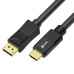 GCR PRO Кабель-переходник PROF 2.0m DisplayPort > HDMI, M/M, Ultra HD 4K, 60Hz, черный, 3Х экран с армированием, GCR-55527