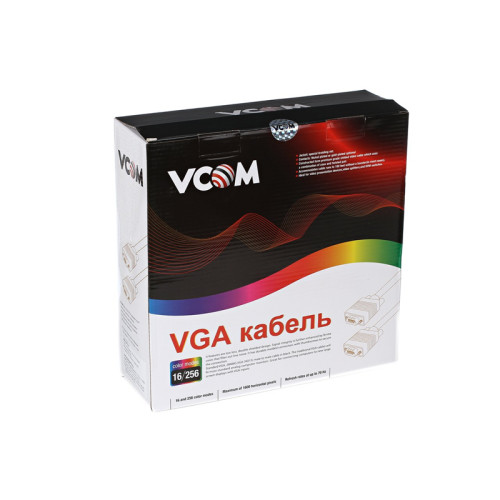 Кабель/ Кабель монитор-SVGA card (15M-15M) 40м 2 фильтра VCOM <VVG6448-40M>