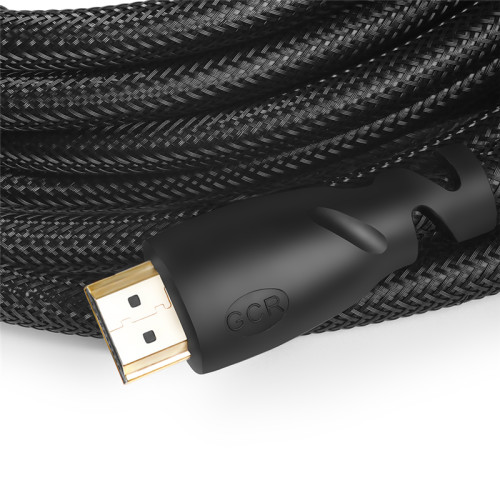 Greenconnect Кабель 5.0m HDMI версия 2.0, HDR 4:2:2, Ultra HD, 4K 60 fps 60Hz/5K*30Hz, 3D, AUDIO, 18.0 Гбит/с, 28/28 AWG, OD7.3mm, тройной экран, черный нейлон, GCR-HM811-5.0m