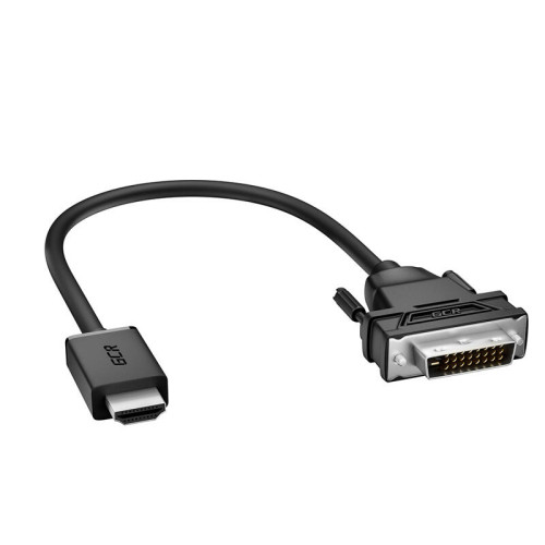 GCR Кабель 0.5m HDMI-DVI, 19M / 25M Dual Link, черный, 30 AWG, двойной экран, GCR-55518