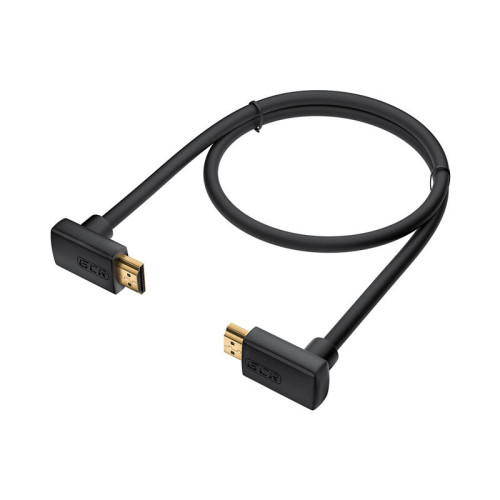 GCR Кабель 1.0m HDMI 2.0, M верхний угол /M верхний угол, черный, HDR 4:2:2, Ultra HD, 4K 60 fps 60Hz/5K*30Hz, 3D, AUDIO, 18.0 Гбит/с, 28/28 AWG, GCR-52309