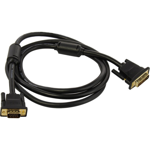 Кабель Vention DVI-I Dual link 24+5M/VGA 15M с ферритовым фильтром - 3м. Кабель Vention DVI-I Dual link 24+5M/VGA 15M с ферритовым фильтром - 3м.