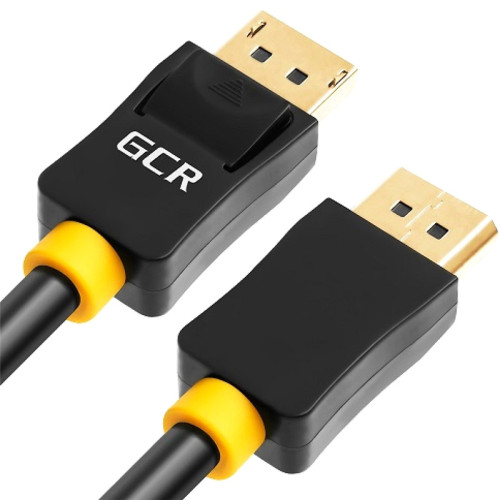 GCR Кабель PROF 15.0m DisplayPort v1.4, 8 K 60Hz, 4 K 165Hz, OD: 7.1mm, черный, ферритовые кольца, 28/28 AWG GCR Кабель PROF 15.0m DisplayPort v1.4, 8 K 60Hz, 4 K 165Hz, OD: 7.1mm, черный, ферритовые кольца, 28/28 AWG