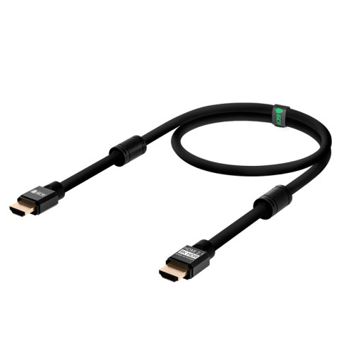 GCR Кабель 2.0m HDMI 2.1, черный, 8K 60Hz, 4K 144Hz, динамический HDR, 4:4:4, Ultra HD, 48.0 Гбит/с, 3 Х экран, ферритовые фильтры, GCR-53660