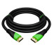 GCR PRO Кабель 7.5m HDMI 2.0, нейлон, HDR 4:4:4, Ultra HD, 4K 60 fps 60Hz/5K*30Hz, 3D, AUDIO, 18.0 Гбит/с, 28/28 AWG, 3 X экран, черный, GCR-53132