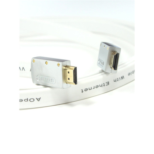 Кабель/ Кабель HDMI 19M/M ver 2.0, 1M, Aopen/Qust <ACG568F-S-1M> серебряно-белый Flat